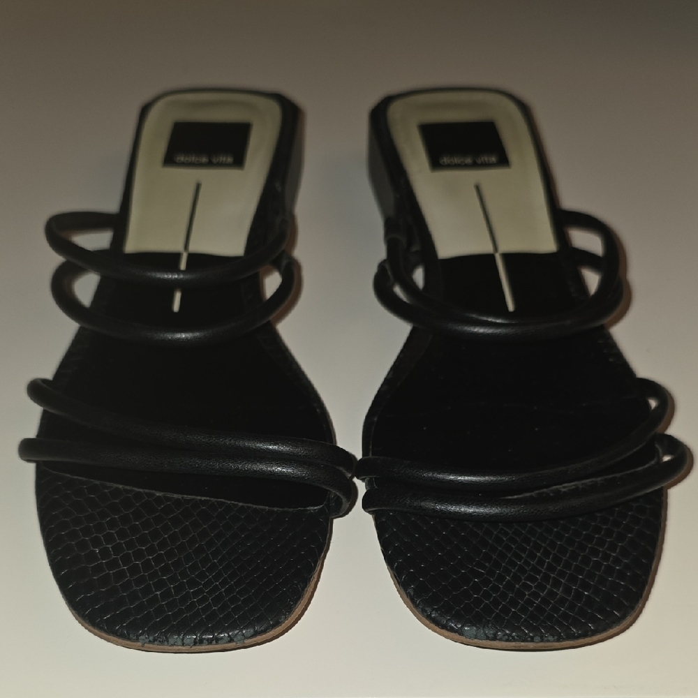 Dolce Vita Black Strappy Heel Sandals - Picture 4 of 7
